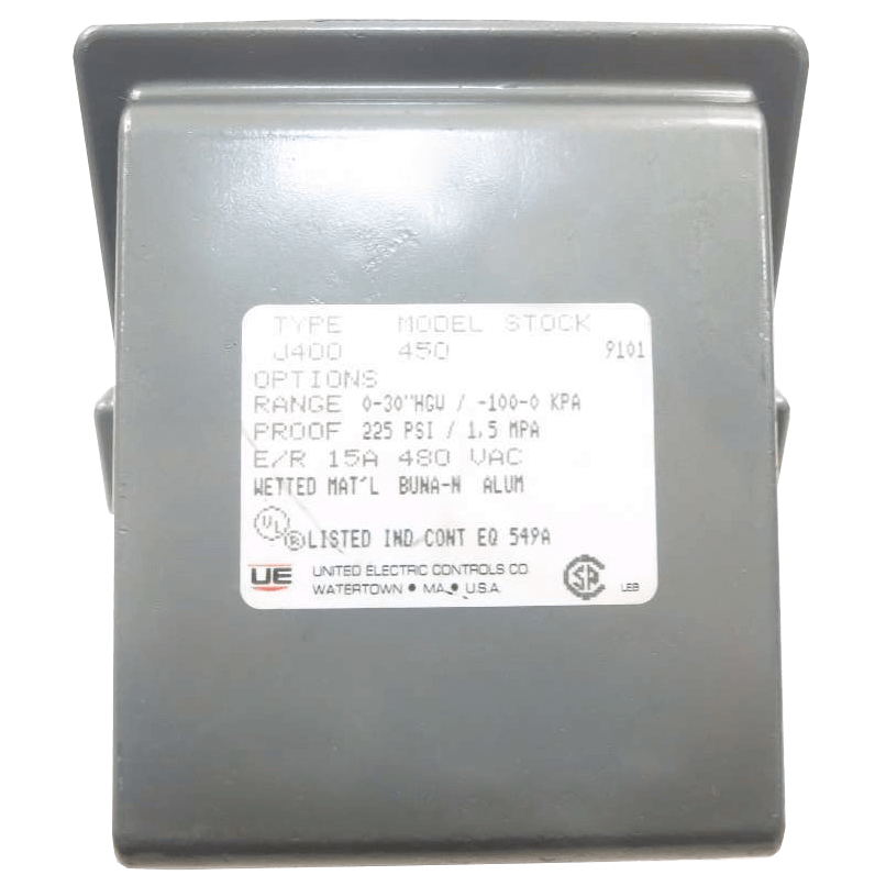 United Electric Pressure Switch, 400 Series Type J400 Models 448 to 454